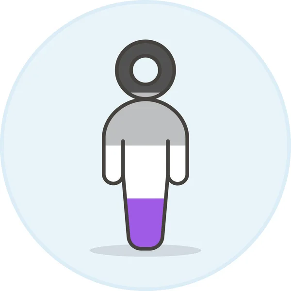 Icono Avatar Asexual Agender — Vector de stock