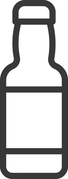 Botella Contenedor Icono Comida Estilo Esquema — Vector de stock