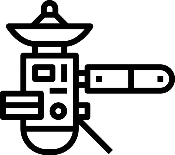 Weltraum Symbol Für Orbiter Satelliten — Stockvektor