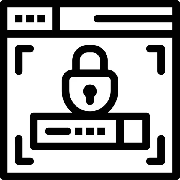 Diseño Bloqueo Icono Seguridad Categoría Fotografía — Vector de stock