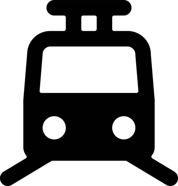 Іконка Залізничного Поїзда Твердому Стилі — стоковий вектор