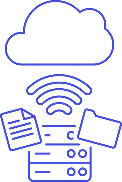 Ikona Połączenia Chmury Obliczeniowej Kategorii Infrastructure — Wektor stockowy