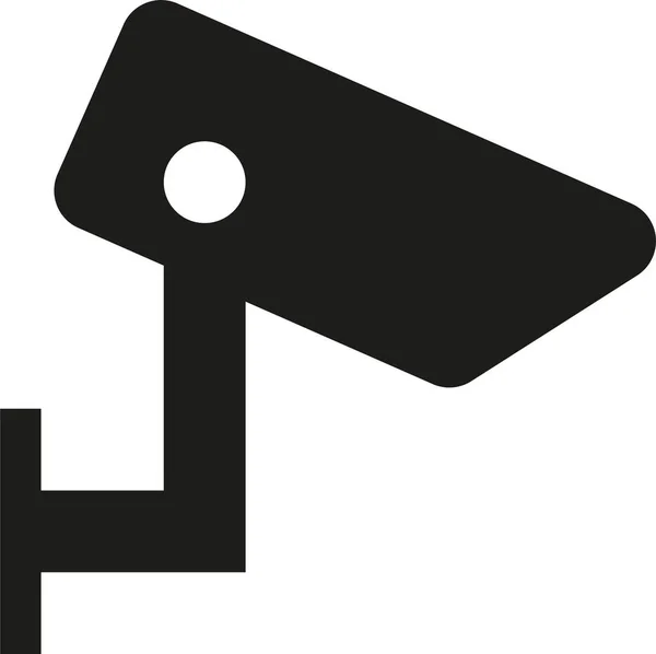 Camera Surveillance Solid Icon Solid Style — Stock Vector