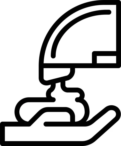 Dispenser Schuim Hand Pictogram — Stockvector