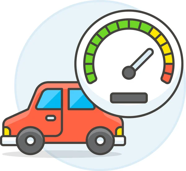汽车仪表板的特点图标在车辆模式 运输类别 — 图库矢量图片