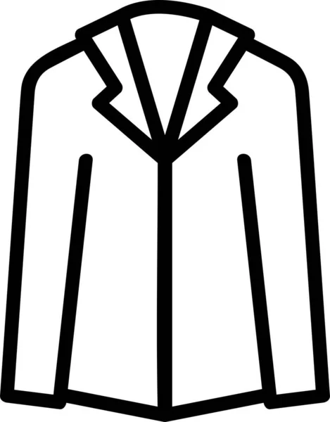 Icono Elegancia Del Traje Contorno Estilo Del Esquema — Vector de stock