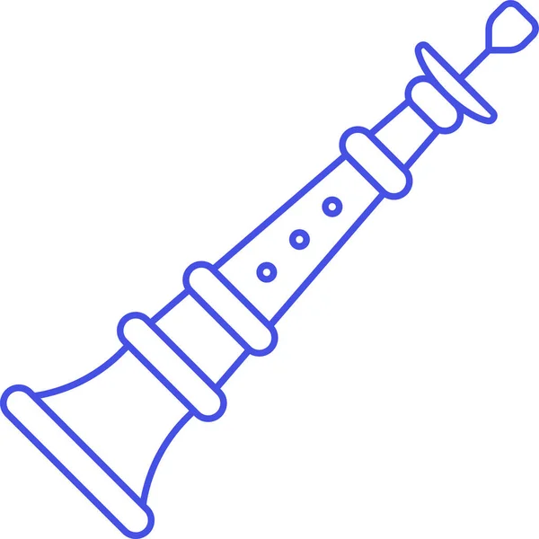 Icône Des Instruments Double Flûte Dans Style Contour — Image vectorielle