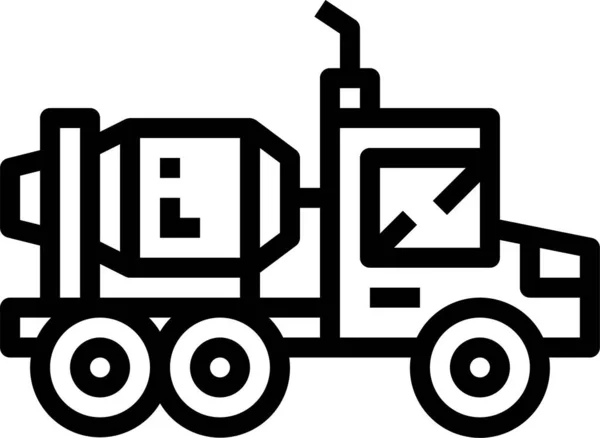 Ícone Transporte Construção Cimento Estilo Esboço —  Vetores de Stock