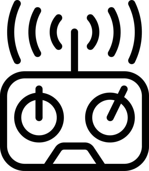 Controlador Control Drone Icono Estilo Contorno — Vector de stock