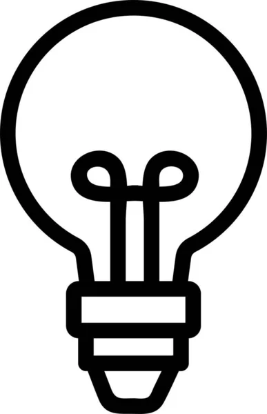 Glühbirnenkontur Elektrizitätssymbol — Stockvektor