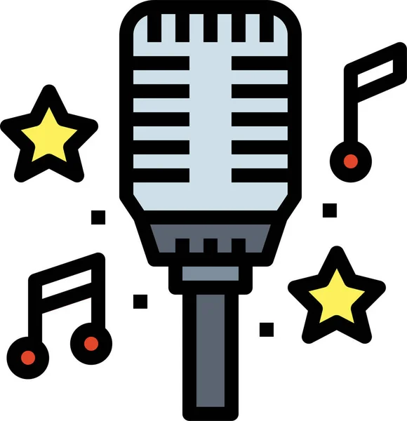 Microphone Recording Technology Icon Sound Music Category — Stock Vector
