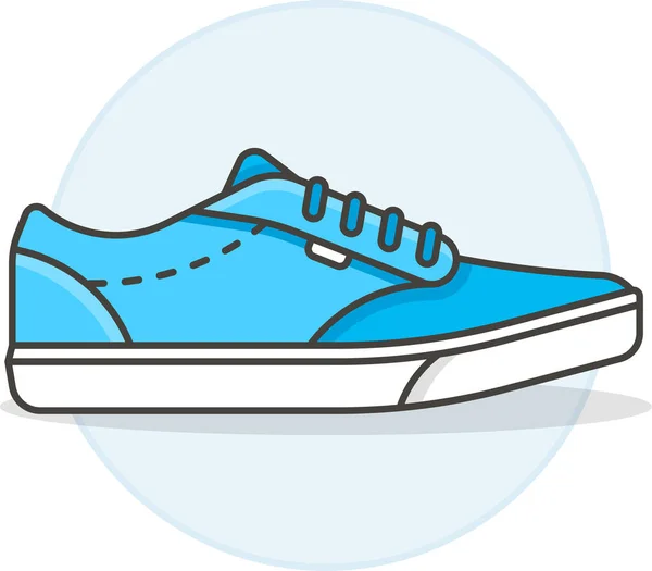 Μπλε Ρούχα Sneakers Εικονίδιο Στυλ Γεμάτο Περίγραμμα — Διανυσματικό Αρχείο