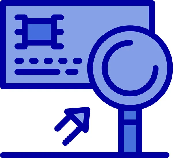 Analysis Banking Card Icon Filled Outline Style — Stock Vector