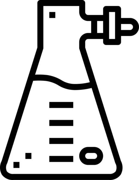 Kémiai Kísérleti Lombik Ikon — Stock Vector