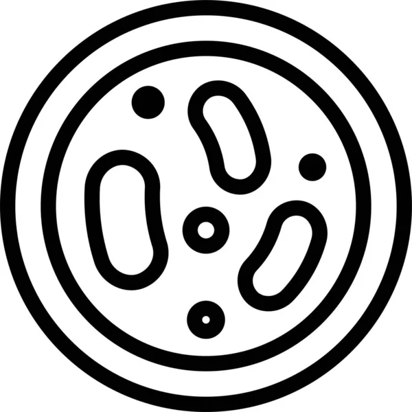 Bakterien Bakteriologie Kontur Symbol — Stockvektor