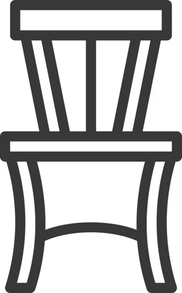 Židle Pohodlí Gauč Ikona Obrysu Stylu — Stockový vektor