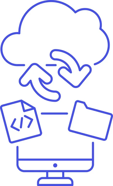 Backup Cloud Computer Icon Στην Κατηγορία Υποδομής Του — Διανυσματικό Αρχείο