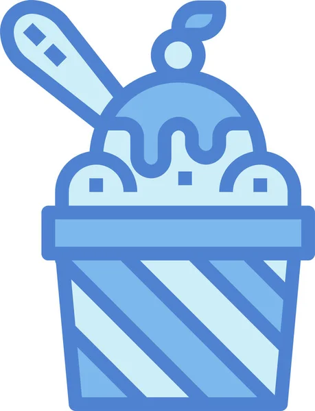餐饮类甜食冰淇淋图标 — 图库矢量图片