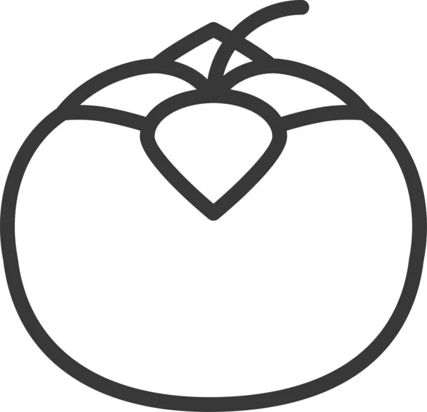 Comida Fruta Saludable Icono Estilo Del Esquema — Vector de stock