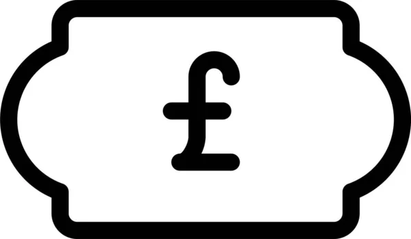 Icône Change Billets Dans Style Contour — Image vectorielle