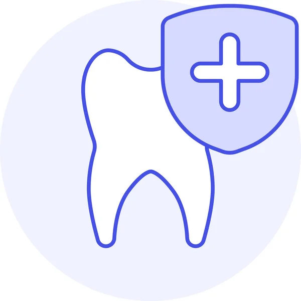 Cuidado Dental Icono Odontología Estilo Contorno Lleno — Vector de stock