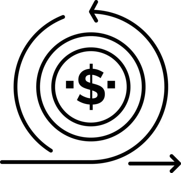 Investissement Entreprise Icône Moderne Dans Style Contour — Image vectorielle