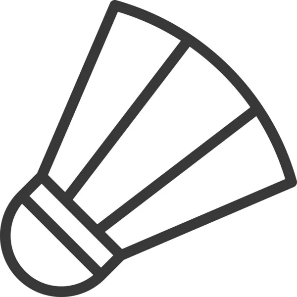 羽毛球羽毛球图标 轮廓风格 — 图库矢量图片