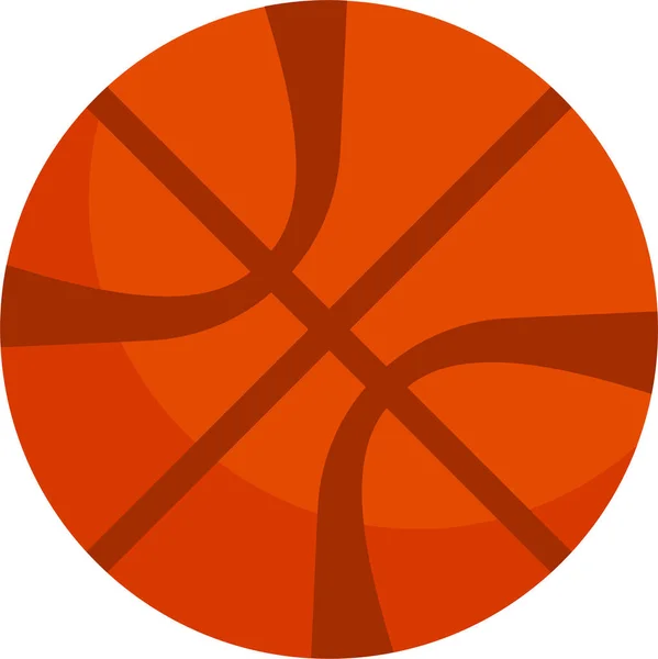 Balón Equipo Baloncesto Icono Estilo Plano — Vector de stock