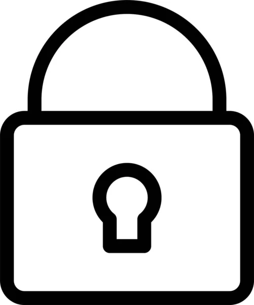 Lock Locked Login Icon Outline Style — Stock Vector