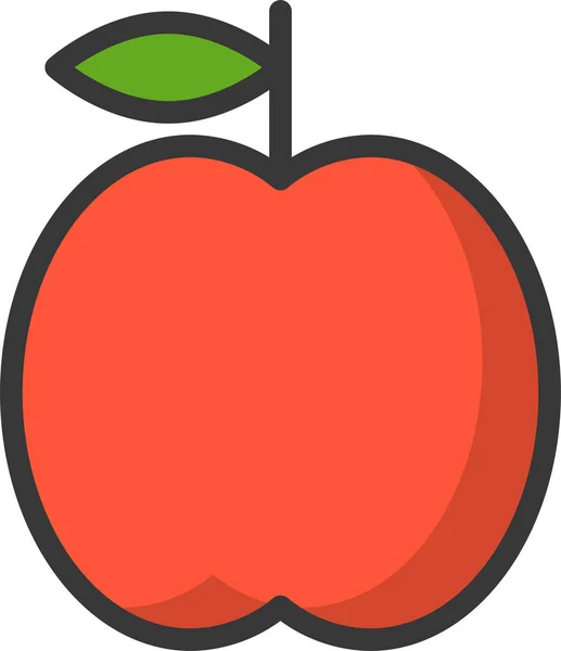 ไอคอนผลไม อาหารแอปเป ลในสไตล บรรท ดเต — ภาพเวกเตอร์สต็อก