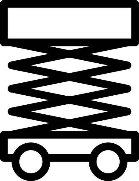 Constructie Ontwikkelen Steiger Pictogram Omtrek Stijl — Stockvector