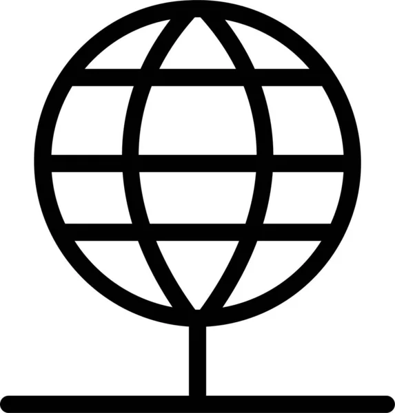 Ikona Serwera Internetowego Zarysie — Wektor stockowy