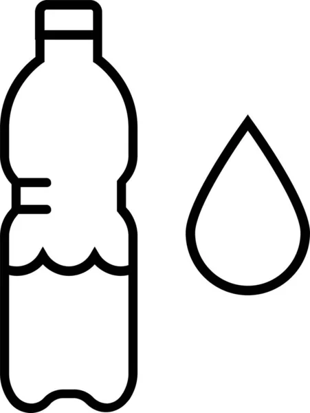 Botella Bebidas Gota Icono — Vector de stock