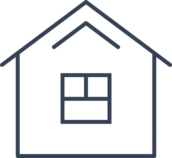 Haussymbol Umrissstil Bauen — Stockvektor