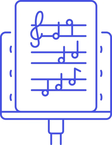 Значок Музики Композиції Клепки Контурному Стилі — стоковий вектор