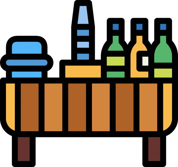 Bar Bier Drinken Pictogram — Stockvector