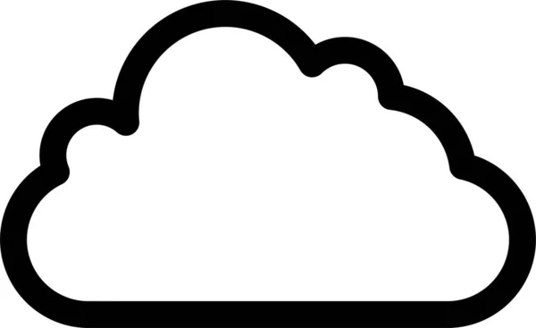 Icono Almacenamiento Datos Nube Estilo Esquema — Archivo Imágenes Vectoriales