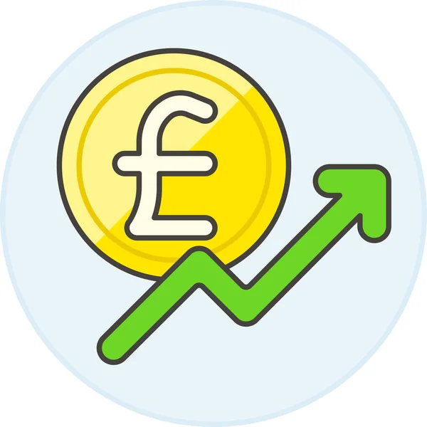 Arrow Coin Currencies Icon Business Management Category — Stock Vector