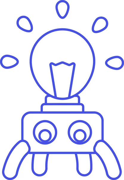 Icono Aprendizaje Idea Categoría Robots Drones — Vector de stock