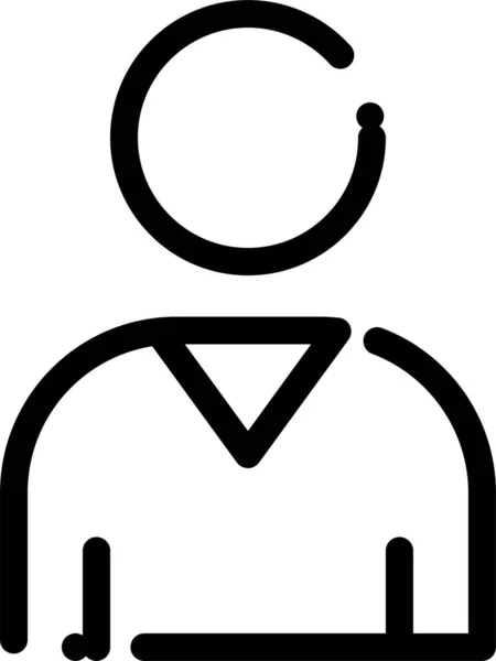 Ikona Użytkownika Interfejsu Awatara Stylu Zarysu — Wektor stockowy