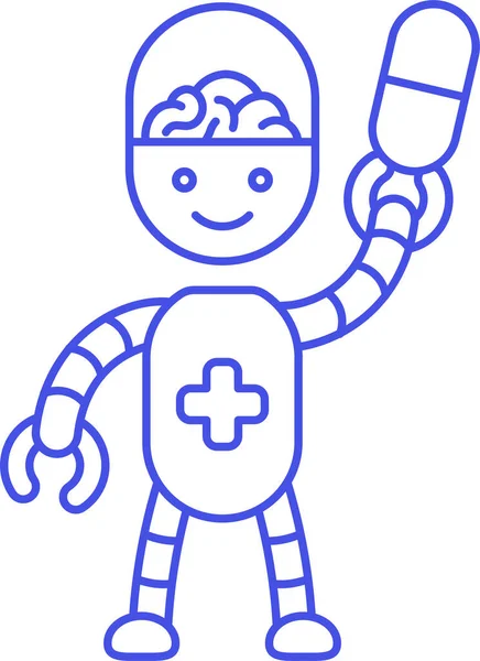 Медицинская Икона Киборг Категории Роботы Дроны — стоковый вектор