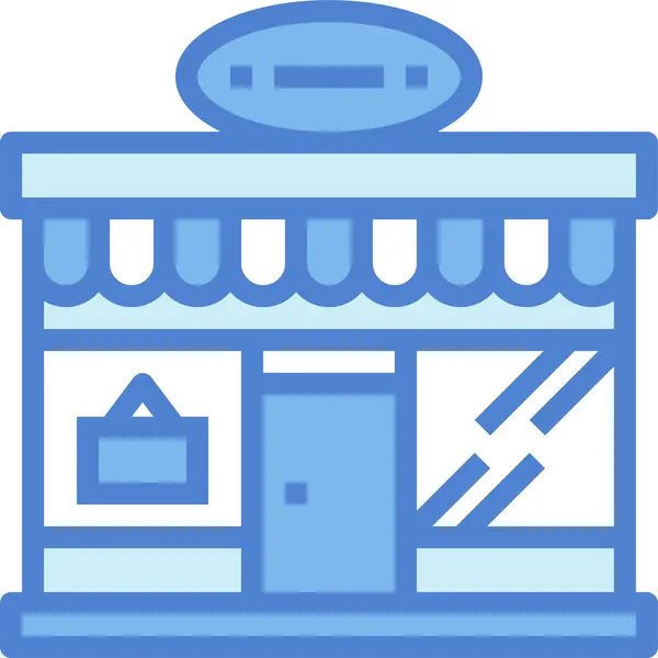 Ikona Obchodu Potravinami Stylu Vyplněného Osnovy — Stockový vektor