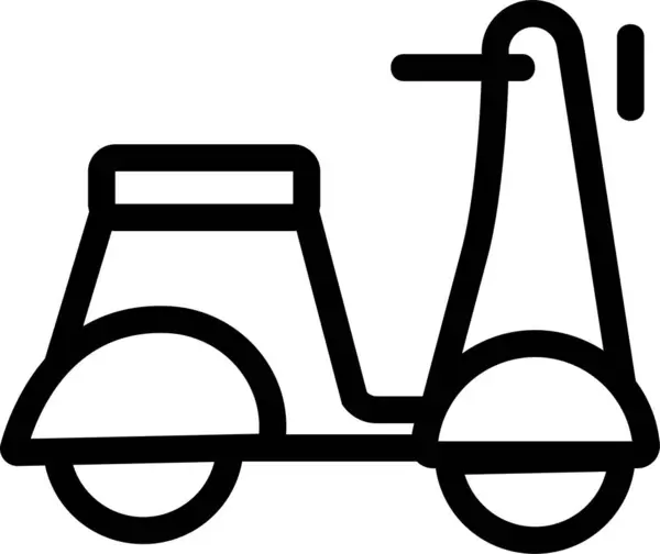 自行车轮廓线交付图标的轮廓风格 — 图库矢量图片