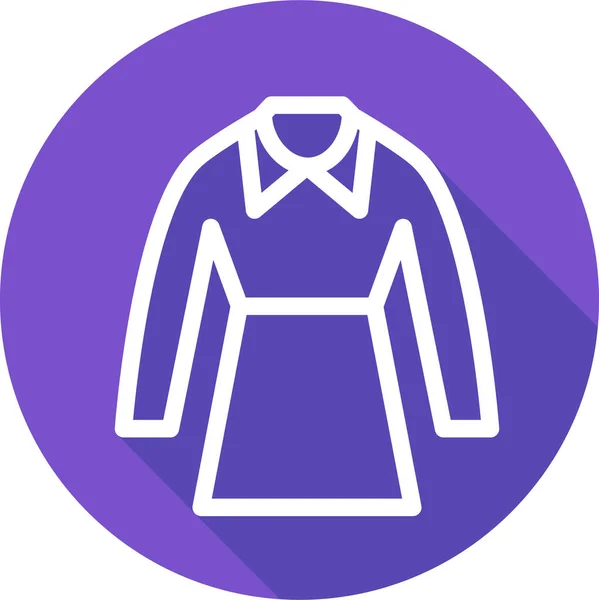 Borsa Panno Icona Abbigliamento Stile Contorno — Vettoriale Stock