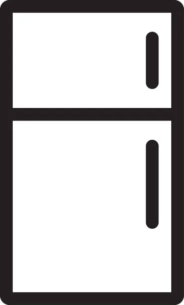 Холодильник Холодна Електронна Іконка Контурному Стилі — стоковий вектор