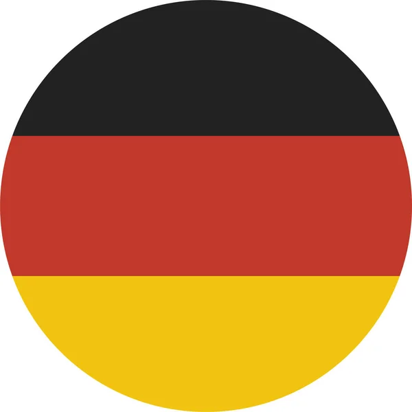 Flagge Deutschland Country Ikone Flachen Stil — Stockvektor