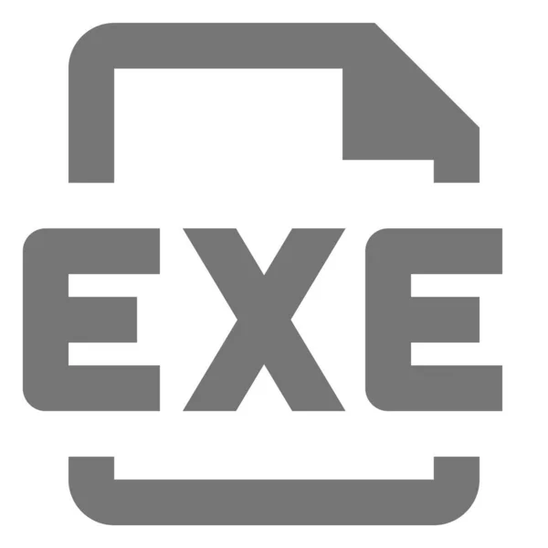 Codificación Exe Icono Del Archivo Estilo Esquema — Vector de stock