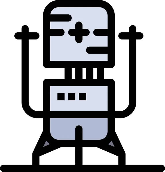 Biochip Bot Futuro Icono Estilo Contorno Lleno — Archivo Imágenes Vectoriales