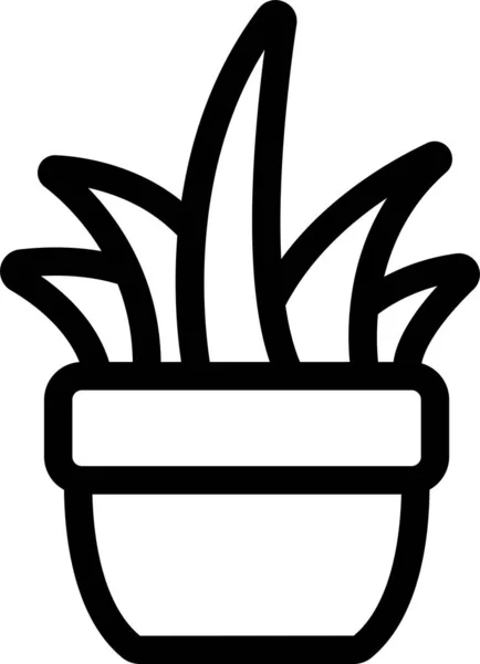 Ikona Kaktusowego Konturu Kaktusowego Kategorii Rolnictwo Ogrodnictwo — Wektor stockowy
