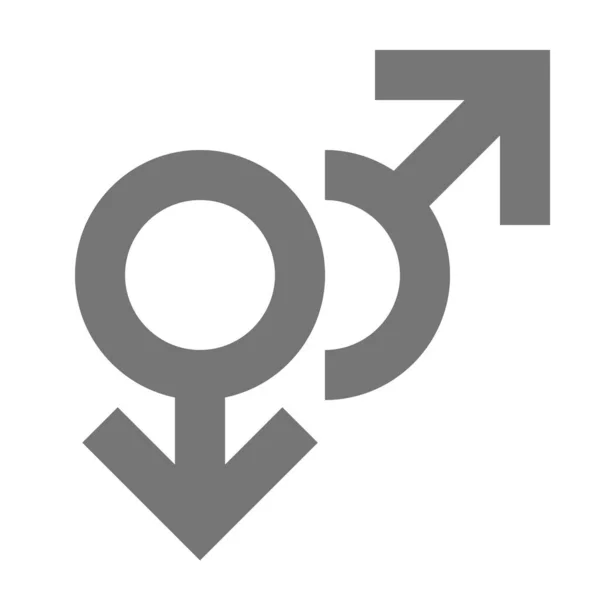 Icône Compte Masculin Genre Dans Style Contour — Image vectorielle